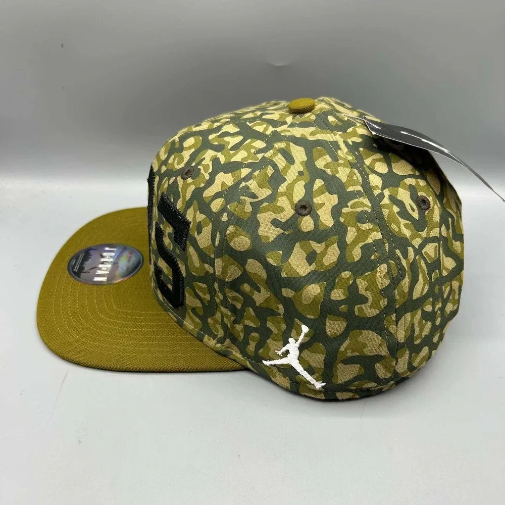 Air Jordan 1985 Hat Men Green Camouflage Jumpman Snap Back Cap New